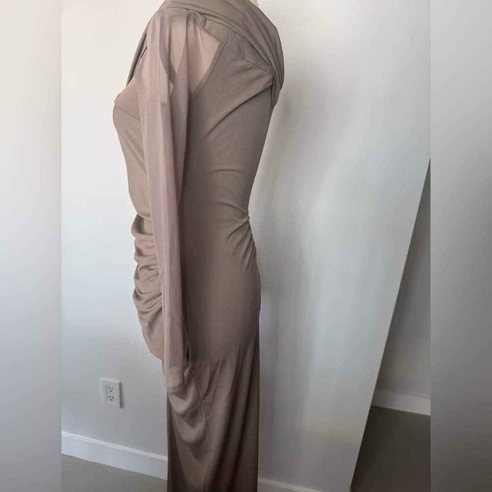 Self-Portrait One-Shoulder Ruched Midi Dress – Size 6 - Picture 8 of 17